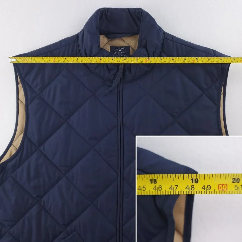J. Crew Walker Vest Quilted Sleeveless Jacket Full Zip 47752 Men's XL
